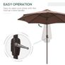 Garden Parasol with 24 LED Solar Light Image 7