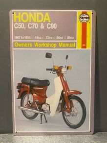 Haynes Honda 50 Manual Tin Metal sign