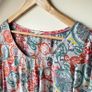 White Stuff "Enamel" Clocks Modal Blouse 3/4 Sleeve Top Image 2