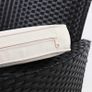 Poly Rattan Garden Bench Weatherproof 2-Seater with Table Storage Space 7 cm Cushion Bench Garden Sofa Cinema Bench Garden Furniture Image 4