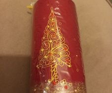 Handmade Christmas pillar candle
