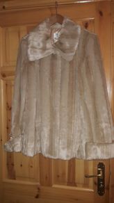 Decollage faux fur jacket UK 12