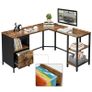 New L Shape Desk With 2 Shelves & A Drawer - FREE P&P Image 3
