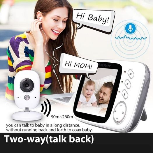 Wireless Video Color Baby Monitor with 3.2Inches LCD 2 Way Audio Talk Night Vision Surveillance Security Camera Babysitter