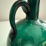 Antique Hand Blown Green Glass Onion Jug with Rough Pontil Base Image 6