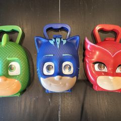 USED PJ Masks Carry cases / lunch box Set of 3