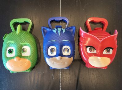 USED PJ Masks Carry cases / lunch box Set of 3