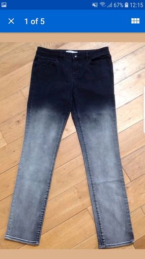 Karen Millen washed grey ombre black uk8 jeans