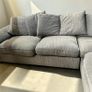 Grey corduroy corner sofa Image 2