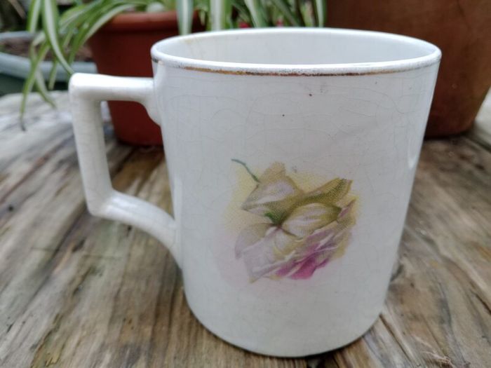 1940s Large mug, pottery mug, Irish farmhouse pottery