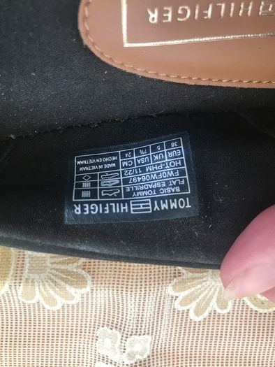 Black Tommy Hilfiger flat espadrilles