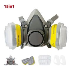 6200 Dust Mask Half Face With 503 5N11 Particle Filters Goggles Set For Industrial Labor Dust Paint Spray Decoration Grinding