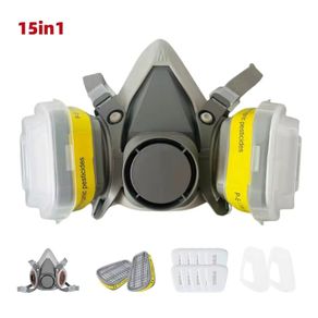 6200 Dust Mask Half Face With 503 5N11 Particle Filters Goggles Set For Industrial Labor Dust Paint Spray Decoration Grinding