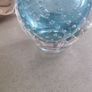 Evolution by WATERFORD ENGRAVED Blue Mist Controlled Bubble Votive Glass Vase Image 2