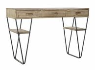 main image for ad Vintage Console Table: Black Metal &amp; Fir Wood Specifications:  Colour: Natural wood top with black metal legs Materials: Top: Fir wood Frame: Metal Style: Vintage Adjustable: No Approx. Dimensions: 120 x 43 x 78 cm This console table blends natural wo