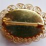 Vintage Medallion Medieval French Couple Courting Vintage Gold Brooch Pin Image 5