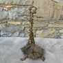 Antique Art Nouveau Brass Hunting Stand. Image 5