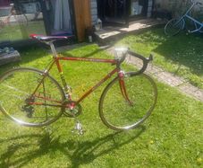 Vintage TI Raleigh racing bike