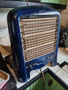 1920s/30s Vintage MAGNET 1930s Art Deco cobalt blue enamel electric fire