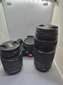 Canon EOS 200D DSLR + 2 Lenses (18-55mm & 75-300mm)  Mint Condition, Full Kit