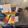 Mini Easels, Canvases & Acrylic Paint Set Image 2