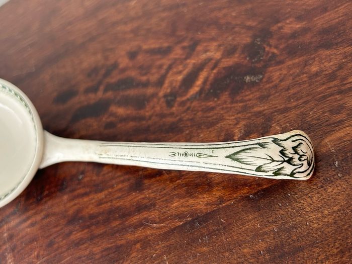 Antique Ironstone Pottery Serving Ladle
