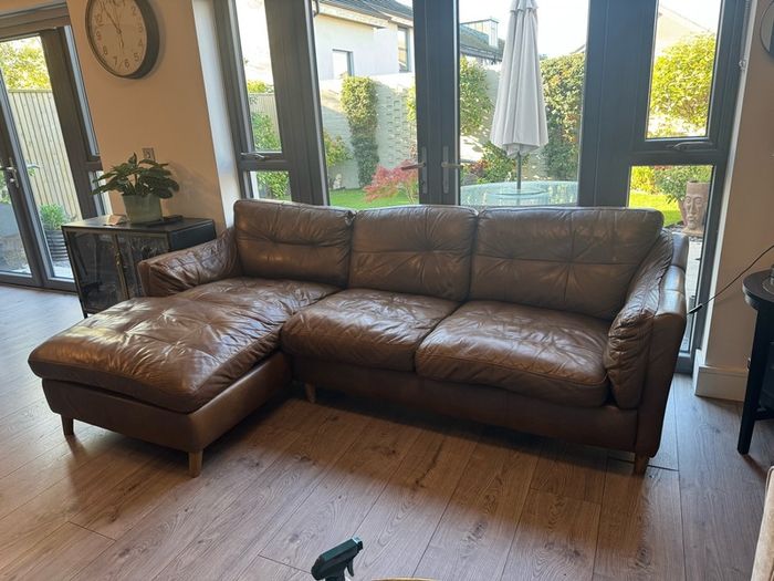 leather  chaise sofa