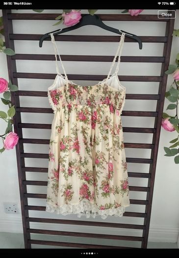 dress cream floral dress Christina v medium
