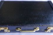 Vintage 24K Gold Plated Travel Manicure Set in a Miniature Briefcase