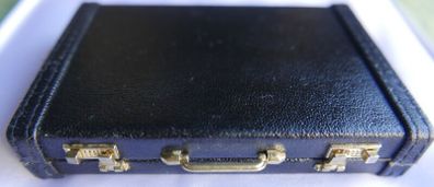 Vintage 24K Gold Plated Travel Manicure Set in a Miniature Briefcase
