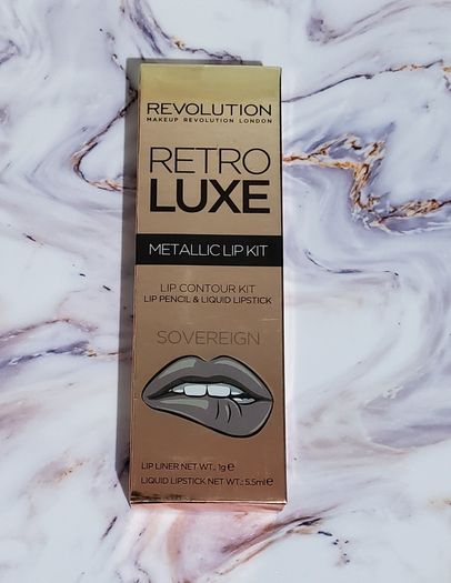Revolution Retro Luxe Metallic Lip Kit - Sovereign - New