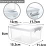10 Pack Storage Boxes with Lids Small Storage Boxes Plastic Stackable Storage Box for Shelves,Clear Image 2
