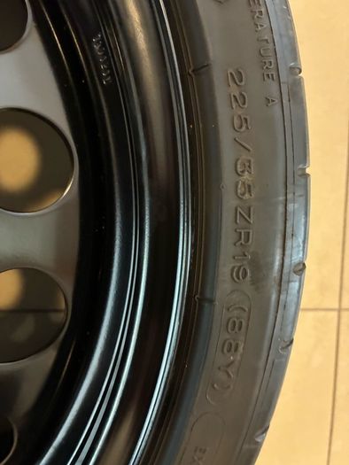 New 19" steel rim with 255/55/RZ19 tyre
