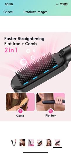 Wavytalk viral hair straightener brush