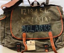 Rrl Double Ralph Lauren Army Canvas Leather Bag Rare!