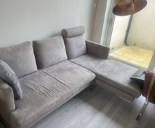L-shape grey couch