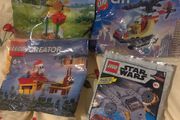 4 small Lego bags: friends, Star Wars, city