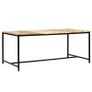 Dining Table 180x90x75 cm Solid Rough Mango Wood Image 6