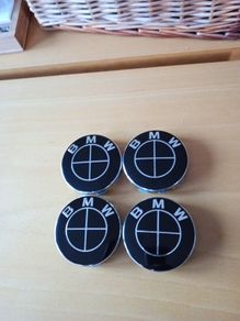 Brand New BMW Full Black Wheel Centre Caps 68mm x4