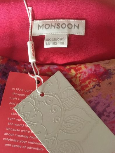 Monsoon L.O.V.E. Collection Silk Midi Dress New