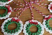 Crochet Christmas mini wreaths