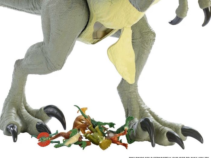 Jurassic World Large Dinosaur Toy, Super Colossal Velociraptor Blue Action Figure 3.5 Feet Long with Eating Feature