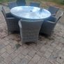 Rattan Table and chairs Image 3