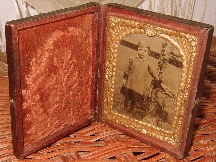 Pair of Rare Antique 1850s Cased Photographs