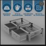 Double Washing Machine & Tumble Dryer Pedestal with 2 Drawers White Image 2