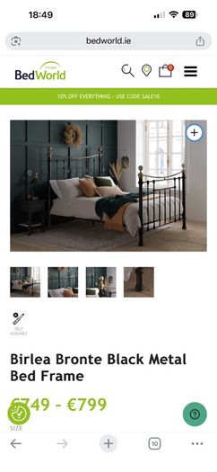 King Size Gold&Black Frame