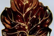 1940s Carlton Ware Rouge Royale Leaf Dish