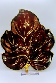 1940s Carlton Ware Rouge Royale Leaf Dish
