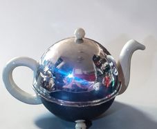 Large Celtic silver plated insulated teapot