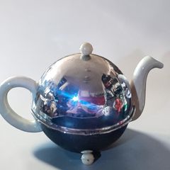Large Celtic silver plated insulated teapot